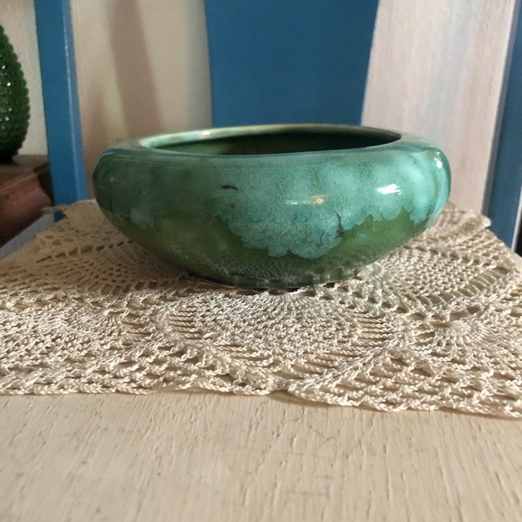 Vintage Green Ceramic Planter